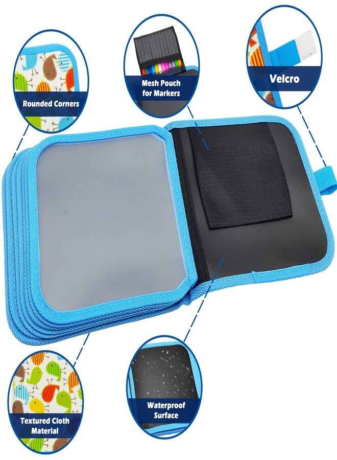 VGRASSP 14 Pages Erasable Slate Book for Kids with 12 Washable Markers and Wet Wipes - Reusable Drawing Chalk Pad for Toddlers & Preschoolers - Color As Per Stock - Image 3